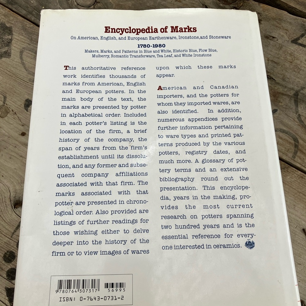 Encyclopedia of Marks American English European Earthenware Ironstone Stoneware - Picture 5 of 6